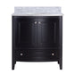 Laviva 3130709-32E-WC Laviva Estella 32" Espresso Bathroom Vanity with White Carrara Marble Countertop 3130709-32E-WC