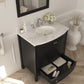 Laviva 3130709-32E-WC Laviva Estella 32" Espresso Bathroom Vanity with White Carrara Marble Countertop 3130709-32E-WC