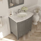 Laviva 3130709-32G-WC Laviva Estella 32" Gray Bathroom Vanity with White Carrara Marble Countertop 3130709-32G-WC