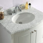 Laviva 3130709-32W-WC Laviva Estella 32" White Bathroom Vanity with White Carrara Marble Countertop 3130709-32W-WC