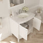 Laviva 3130709-32W-WC Laviva Estella 32" White Bathroom Vanity with White Carrara Marble Countertop 3130709-32W-WC