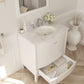 Laviva 3130709-32W-WC Laviva Estella 32" White Bathroom Vanity with White Carrara Marble Countertop 3130709-32W-WC