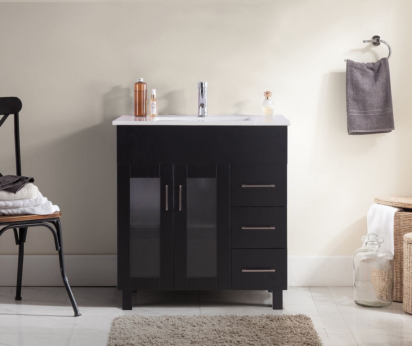Laviva 31321529-32E-CB Laviva Nova 32" Espresso Bathroom Vanity with White Ceramic Basin Countertop 31321529-32E-CB