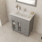 Laviva 31321529-32G-CB Laviva Nova 32" Gray Bathroom Vanity with White Ceramic Basin Countertop 31321529-32G-CB