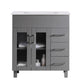 Laviva 31321529-32G-CB Laviva Nova 32" Gray Bathroom Vanity with White Ceramic Basin Countertop 31321529-32G-CB