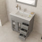 Laviva 31321529-32G-CB Laviva Nova 32" Gray Bathroom Vanity with White Ceramic Basin Countertop 31321529-32G-CB