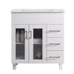 Laviva 31321529-32W-CB Laviva Nova 32" White Bathroom Vanity with White Ceramic Basin Countertop 31321529-32W-CB