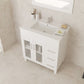 Laviva 31321529-32W-CB Laviva Nova 32" White Bathroom Vanity with White Ceramic Basin Countertop 31321529-32W-CB