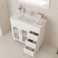 Laviva 31321529-36W-CB Laviva Nova 36" White Bathroom Vanity with White Ceramic Basin Countertop 31321529-36W-CB