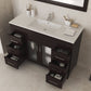 Laviva 31321529-48B-CB Laviva Nova 48" Brown Bathroom Vanity with White Ceramic Basin Countertop 31321529-48B-CB