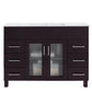Laviva 31321529-48B-CB Laviva Nova 48" Brown Bathroom Vanity with White Ceramic Basin Countertop 31321529-48B-CB