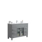 Laviva 31321529-48G-CB Laviva Nova 48" Gray Bathroom Vanity with White Ceramic Basin Countertop 31321529-48G-CB