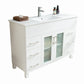 Laviva 31321529-48W-CB Laviva Nova 48" White Bathroom Vanity with White Ceramic Basin Countertop 31321529-48W-CB