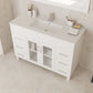 Laviva 31321529-48W-CB Laviva Nova 48" White Bathroom Vanity with White Ceramic Basin Countertop 31321529-48W-CB