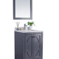 Laviva 313613-24G-BW Laviva Odyssey 24" Maple Gray Bathroom Vanity with Black Wood Marble Countertop 313613-24G-BW