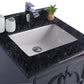 Laviva 313613-24G-BW Laviva Odyssey 24" Maple Gray Bathroom Vanity with Black Wood Marble Countertop 313613-24G-BW