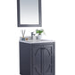 Laviva 313613-24G-WC Laviva Odyssey 24" Maple Gray Bathroom Vanity with White Carrara Marble Countertop 313613-24G-WC