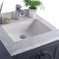 Laviva 313613-24G-WC Laviva Odyssey 24" Maple Gray Bathroom Vanity with White Carrara Marble Countertop 313613-24G-WC