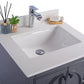 Laviva 313613-24G-WQ Laviva Odyssey 24" Maple Gray Bathroom Vanity with White Quartz Countertop 313613-24G-WQ