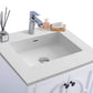 Laviva 313613-24W-MW Laviva Odyssey 24" White Bathroom Vanity with Matte White VIVA Stone Solid Surface Countertop 313613-24W-MW