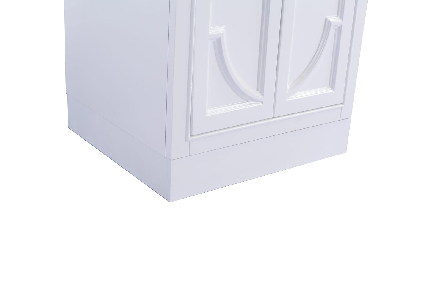 Laviva 313613-24W-MW Laviva Odyssey 24" White Bathroom Vanity with Matte White VIVA Stone Solid Surface Countertop 313613-24W-MW