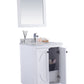 Laviva 313613-24W-WC Laviva Odyssey 24" White Bathroom Vanity with White Carrara Marble Countertop 313613-24W-WC