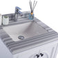 Laviva 313613-24W-WS Laviva Odyssey 24" White Bathroom Vanity with White Stripes Marble Countertop 313613-24W-WS