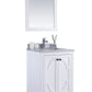 Laviva 313613-24W-WS Laviva Odyssey 24" White Bathroom Vanity with White Stripes Marble Countertop 313613-24W-WS