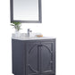 Laviva 313613-30G-BW Laviva Odyssey 30" Maple Gray Bathroom Vanity with Black Wood Marble Countertop 313613-30G-BW