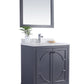 Laviva 313613-30G-BW Laviva Odyssey 30" Maple Gray Bathroom Vanity with Black Wood Marble Countertop 313613-30G-BW