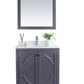 Laviva 313613-30G-PW Laviva Odyssey 30" Maple Gray Bathroom Vanity with Pure White Phoenix Stone Countertop 313613-30G-PW