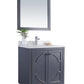 Laviva 313613-30G-WC Laviva Odyssey 30" Maple Gray Bathroom Vanity with White Carrara Marble Countertop 313613-30G-WC