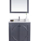 Laviva 313613-30G-WQ Laviva Odyssey 30" Maple Gray Bathroom Vanity with White Quartz Countertop 313613-30G-WQ