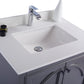 Laviva 313613-30G-WQ Laviva Odyssey 30" Maple Gray Bathroom Vanity with White Quartz Countertop 313613-30G-WQ