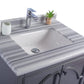 Laviva 313613-30G-WS Laviva Odyssey 30" Maple Gray Bathroom Vanity with White Stripes Marble Countertop 313613-30G-WS