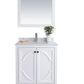 Laviva 313613-30W-WC Laviva Odyssey 30" White Bathroom Vanity with White Carrara Marble Countertop 313613-30W-WC