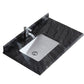 Laviva 313613-36-BW Laviva Odyssey 36" Single Hole Black Wood Marble Countertop with Left Offset Rectangular Ceramic Sink 313613-36-BW