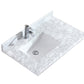 Laviva 313613-36-WC Laviva Odyssey 36" Single Hole White Carrara Marble Countertop with Left Offset Rectangular Ceramic Sink 313613-36-WC