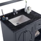 Laviva 313613-36G-BW Laviva Odyssey 36" Maple Gray Bathroom Vanity with Black Wood Marble Countertop 313613-36G-BW