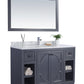 Laviva 313613-48G-BW Laviva Odyssey 48" Maple Gray Bathroom Vanity with Black Wood Marble Countertop 313613-48G-BW