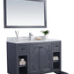 Laviva 313613-48G-BW Laviva Odyssey 48" Maple Gray Bathroom Vanity with Black Wood Marble Countertop 313613-48G-BW