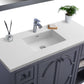 Laviva 313613-48G-MW Laviva Odyssey 48" Maple Gray Bathroom Vanity with Matte White VIVA Stone Solid Surface Countertop 313613-48G-MW