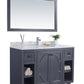 Laviva 313613-48G-WC Laviva Odyssey 48" Maple Gray Bathroom Vanity with White Carrara Marble Countertop 313613-48G-WC