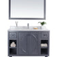 Laviva 313613-48G-WC Laviva Odyssey 48" Maple Gray Bathroom Vanity with White Carrara Marble Countertop 313613-48G-WC