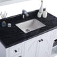 Laviva 313613-48W-BW Laviva Odyssey 48" White Bathroom Vanity with Black Wood Marble Countertop 313613-48W-BW