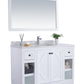 Laviva 313613-48W-BW Laviva Odyssey 48" White Bathroom Vanity with Black Wood Marble Countertop 313613-48W-BW