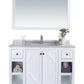 Laviva 313613-48W-WS Laviva Odyssey 48" White Bathroom Vanity with White Stripes Marble Countertop 313613-48W-WS