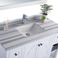 Laviva 313613-48W-WS Laviva Odyssey 48" White Bathroom Vanity with White Stripes Marble Countertop 313613-48W-WS