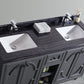 Laviva 313613-60G-BW Laviva Odyssey 60" Maple Gray Double Sink Bathroom Vanity with Black Wood Marble Countertop 313613-60G-BW