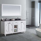 Laviva 313613-60W-BW Laviva Odyssey 60" White Double Sink Bathroom Vanity with Black Wood Marble Countertop 313613-60W-BW